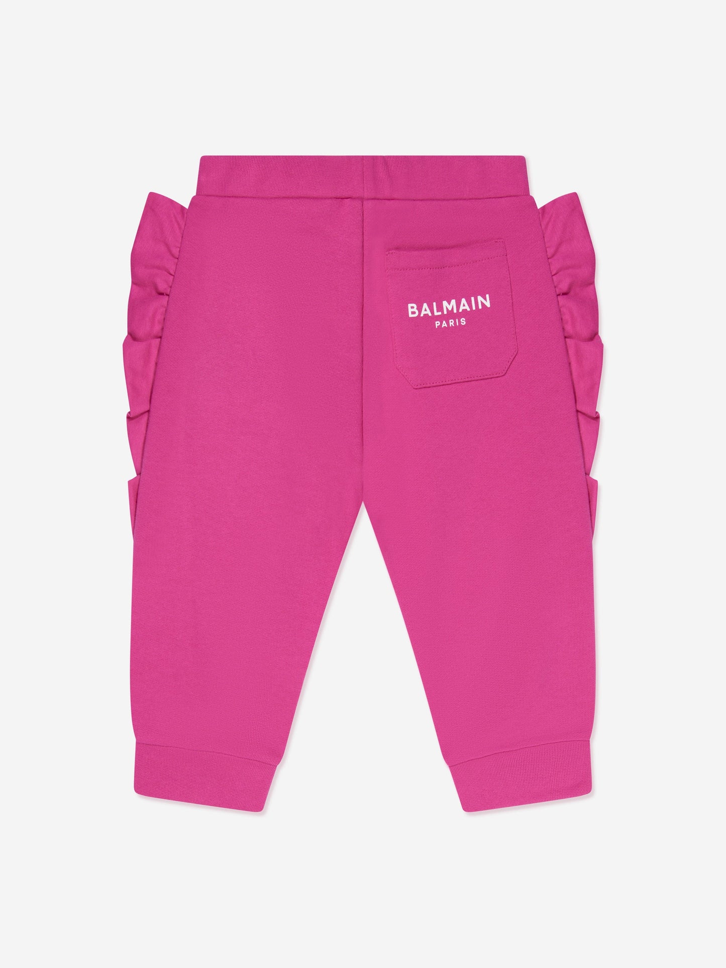 Balmain 女婴荷叶边装饰运动裤