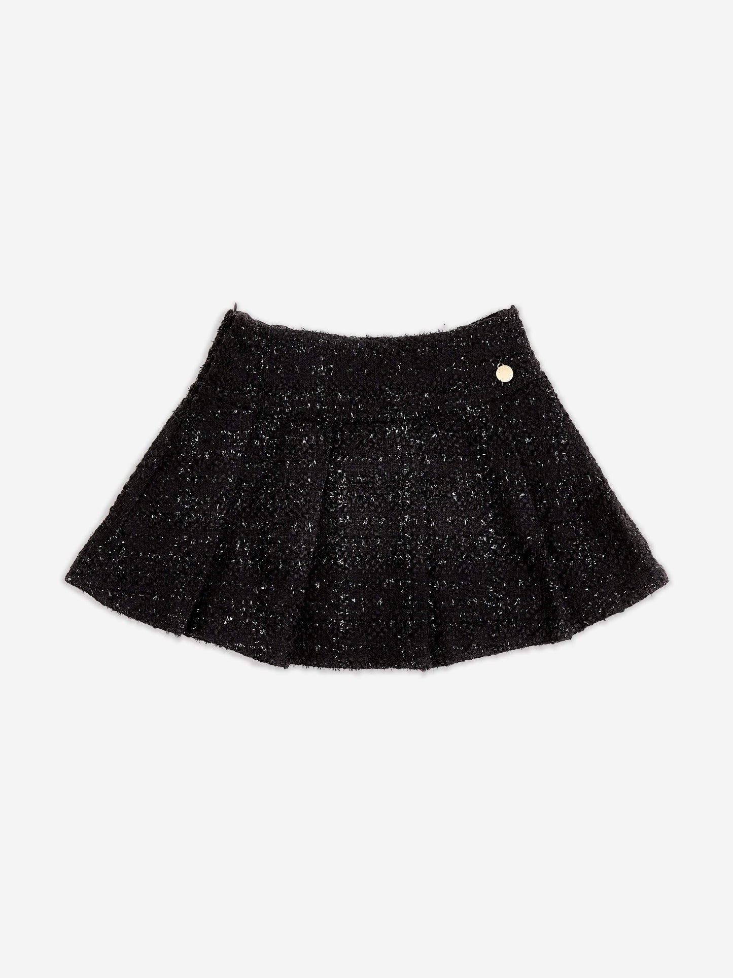 BCBG 女童黑色粗花呢短裙