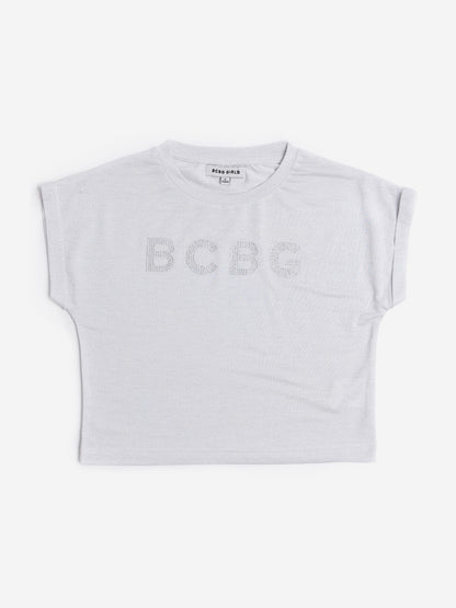 BCBG 女童闪光 T 恤（灰色）