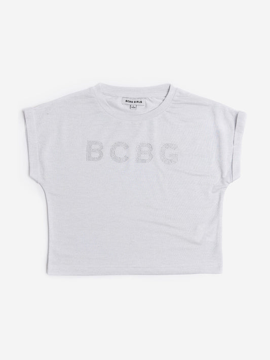 BCBG 女童闪光 T 恤（灰色）