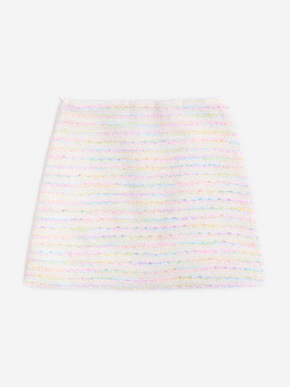 BCBG Girls Tweed Pencil Skirt in Blue