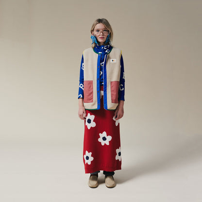 儿童米色抓绒马甲