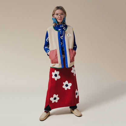 儿童米色抓绒马甲