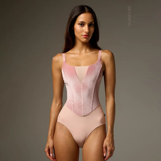 女士粉色丝绒芭蕾舞连体衣(BELLA LEOTARD SIGNATURE/BON BON BLISS)