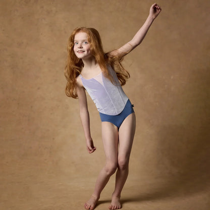 女童浅紫色丝绒芭蕾舞连体衣(BELLA LEOTARD PRELUDE/VERBENA MISTRAL MARSHMALLOW)
