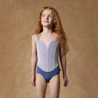 女童浅紫色丝绒芭蕾舞连体衣(BELLA LEOTARD PRELUDE/VERBENA MISTRAL MARSHMALLOW)