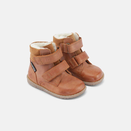 婴儿浅棕色"Rabbit Strap TEX"高帮鞋