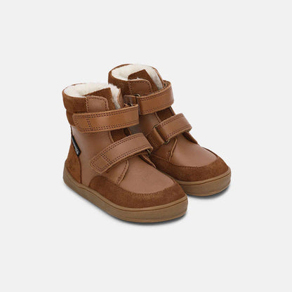 儿童棕色"Basil Strap II TEX"高帮鞋