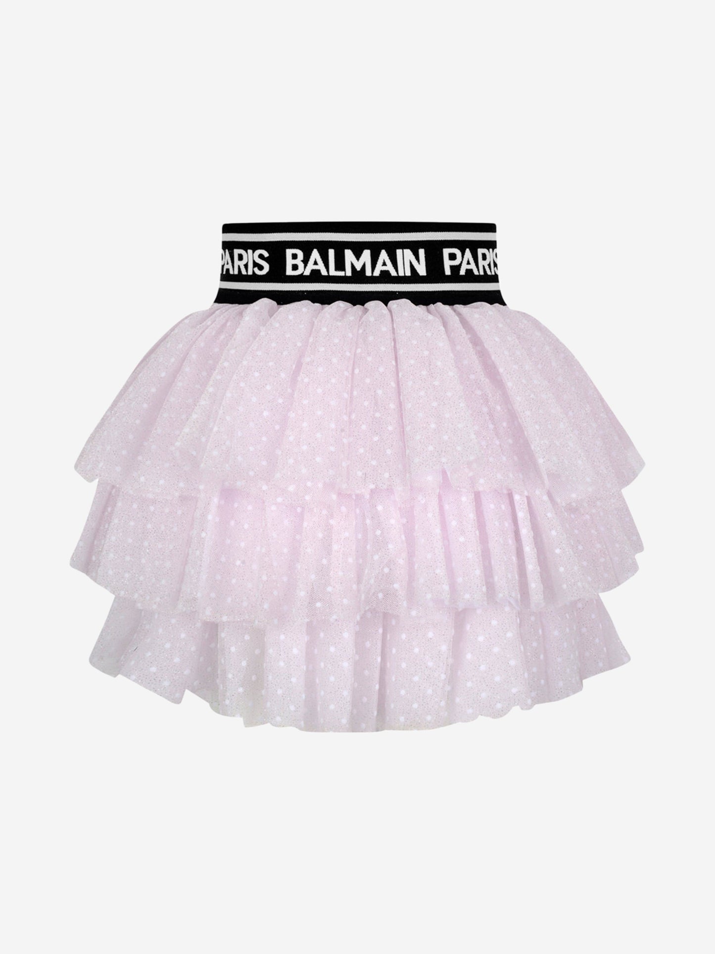 Balmain 女童圆点薄纱裙