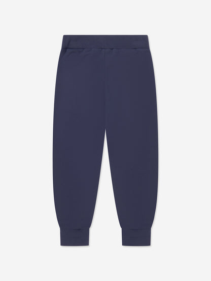 Balmain Boys 海军蓝徽标慢跑裤