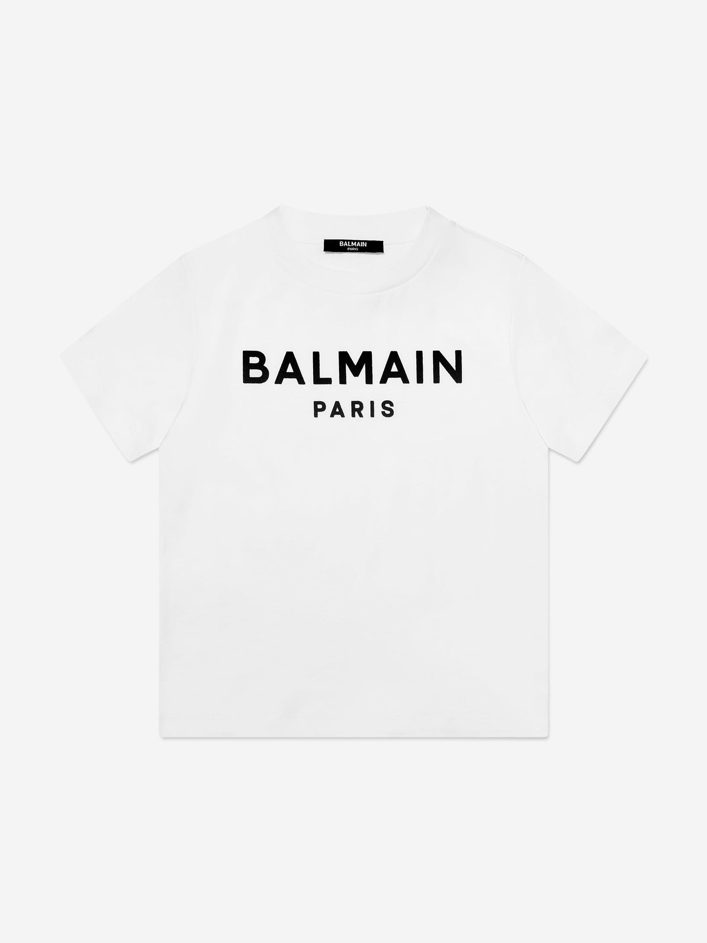 Balmain 男童白色徽标 T 恤