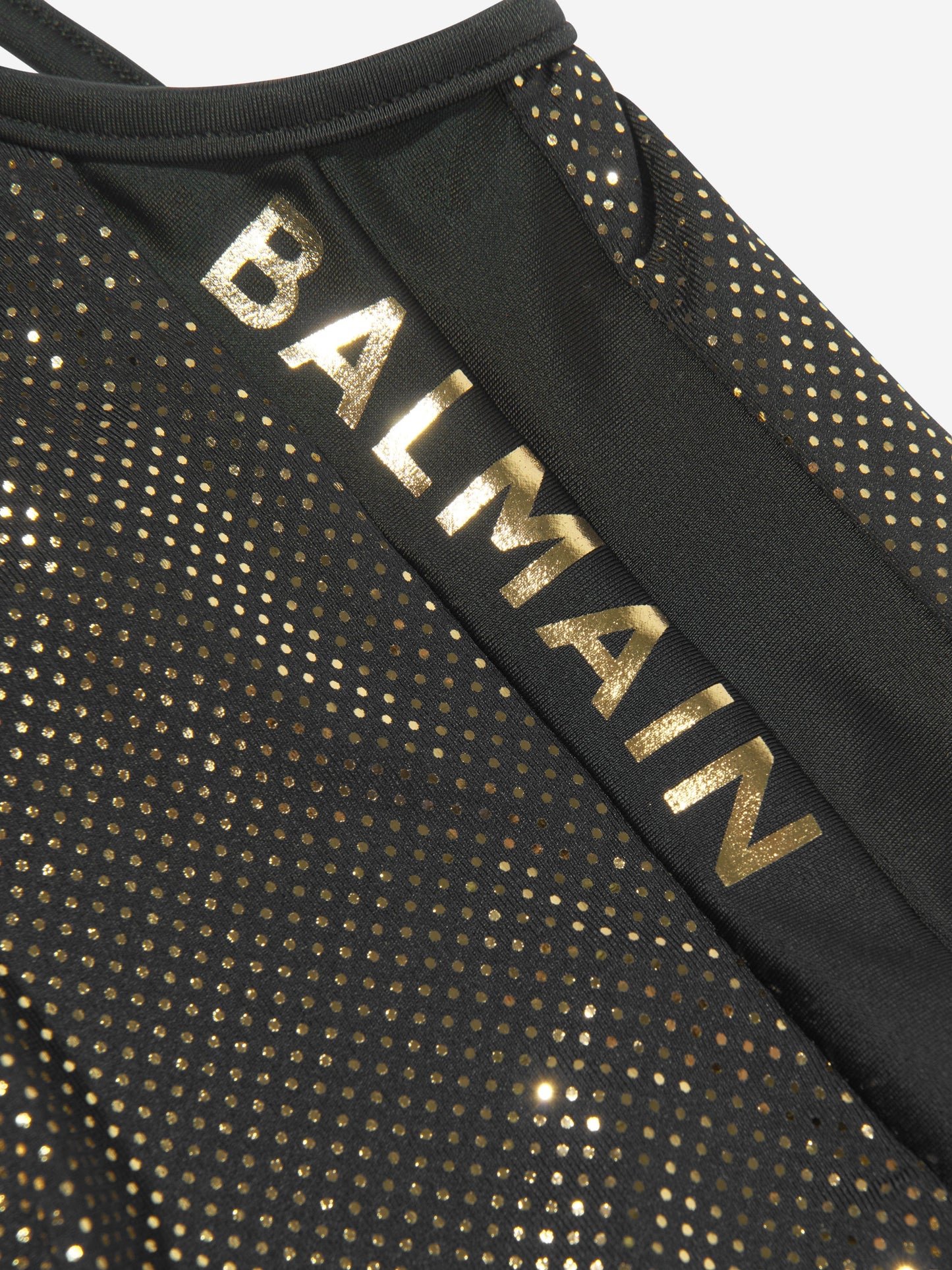 Balmain 女童黑色徽标泳衣