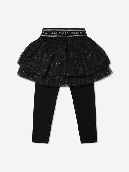 Balmain 女童 Tutu 紧身裤（黑色）