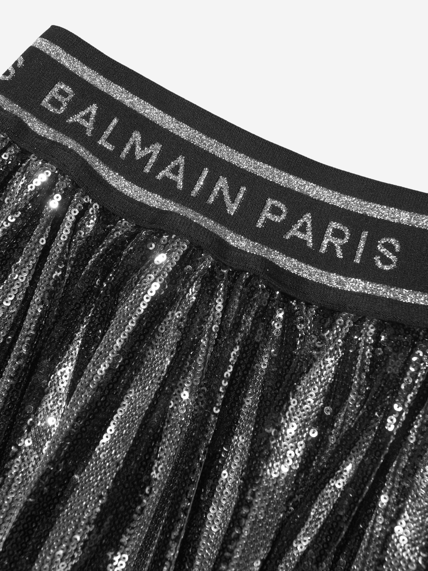 Balmain 女童银色百褶裙