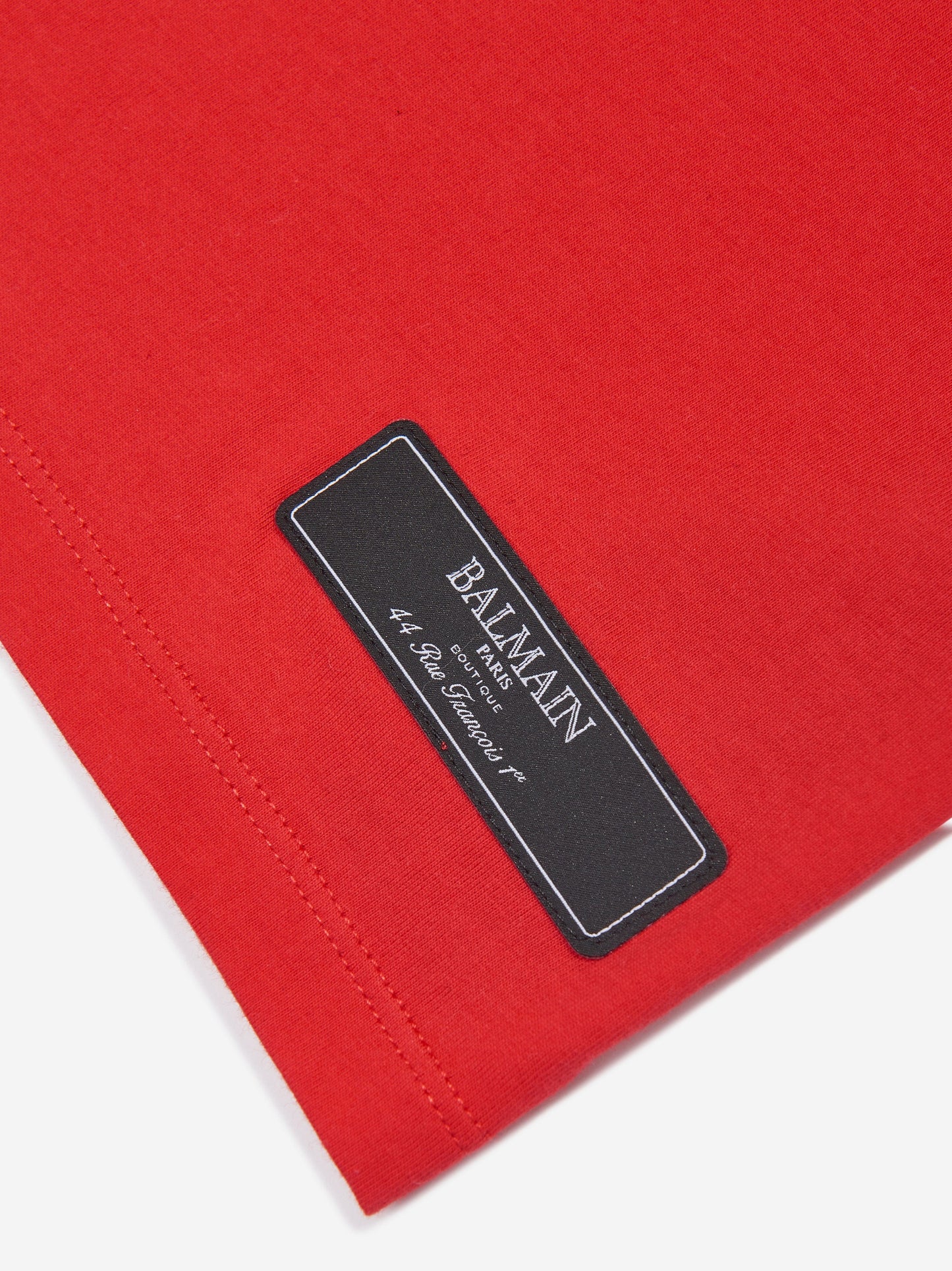 Balmain 女童红色流苏针织连衣裙