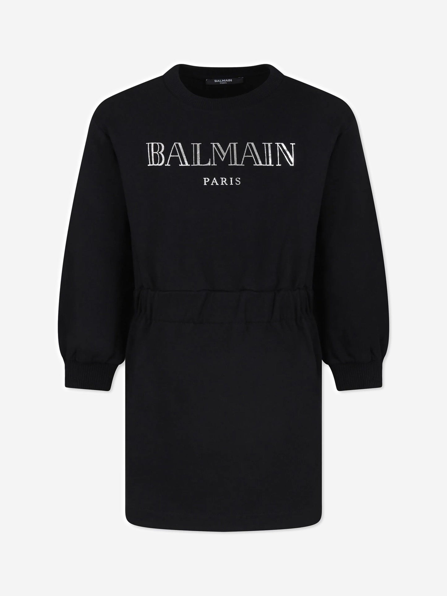 Balmain 女童黑色徽标毛衣裙