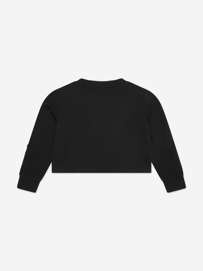 Balmain 女童流苏运动衫（黑色）