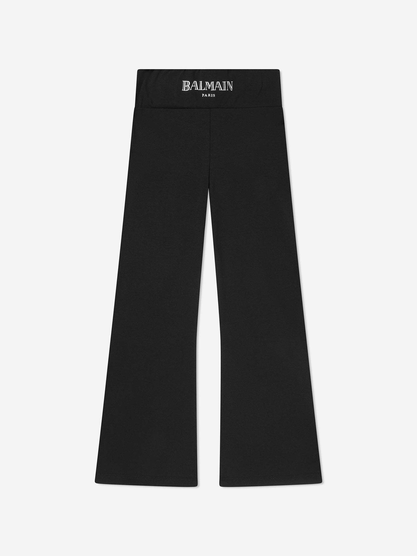 Balmain 女童喇叭形徽标紧身裤（黑色）