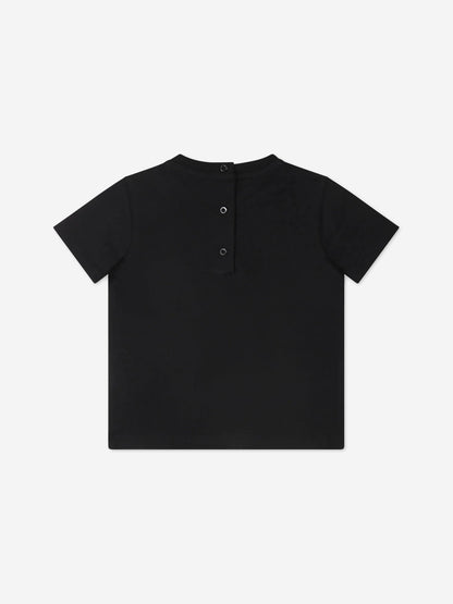 Balmain Baby Paris 徽标 T 恤（黑色）