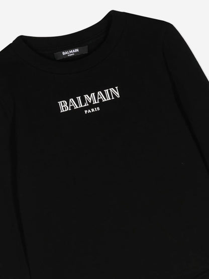 Balmain 女童黑色徽标紧身衣