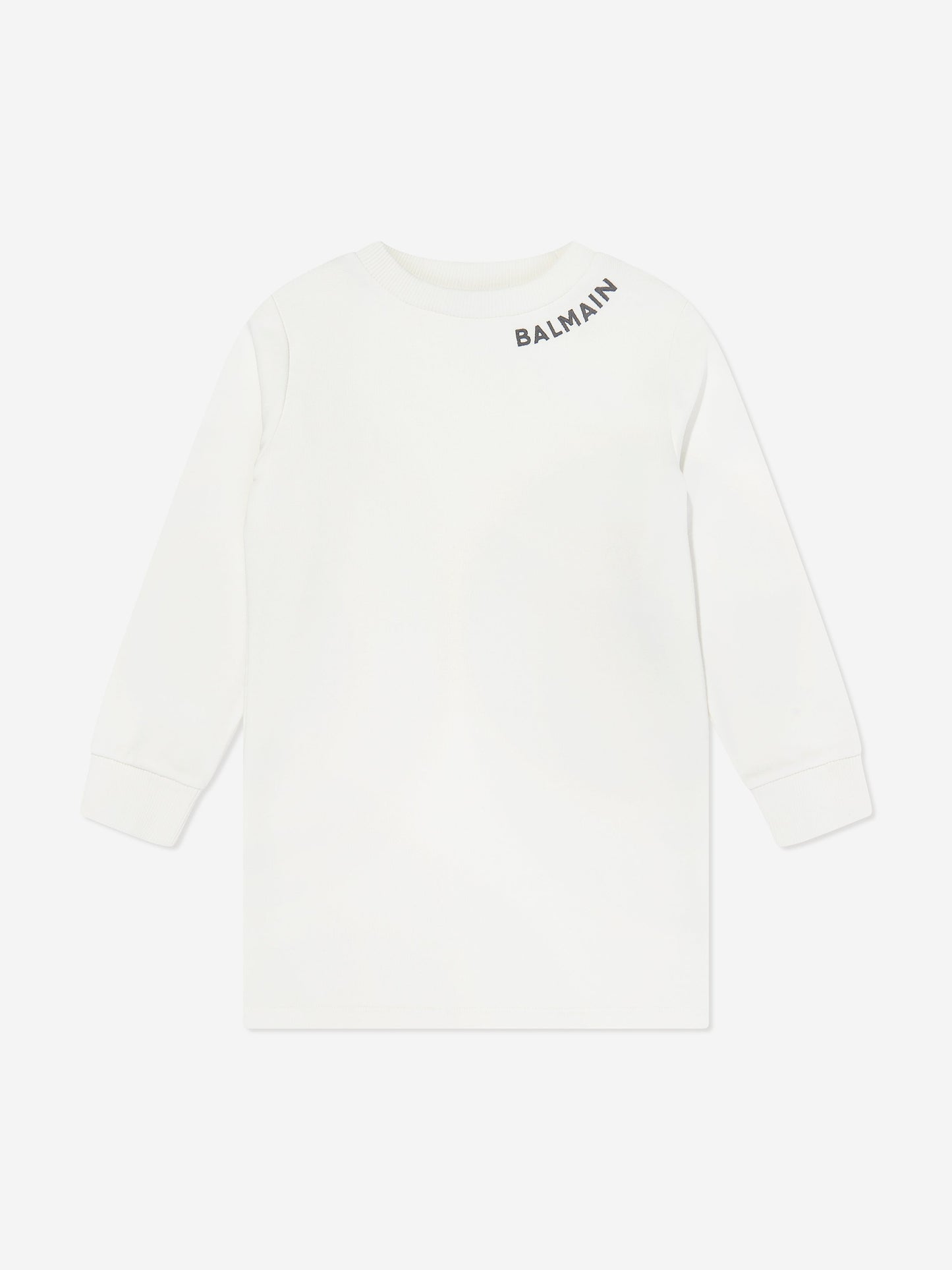 Balmain 女童象牙色徽标毛衣裙