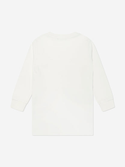 Balmain 女童象牙色徽标毛衣裙