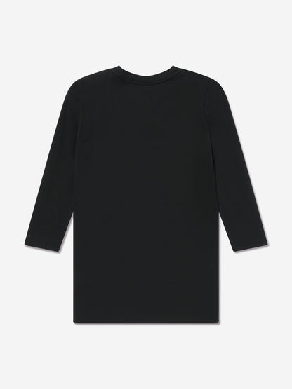 Balmain 女童黑色徽标连衣裙