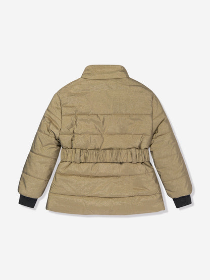 Balmain 女童金色羽绒夹克