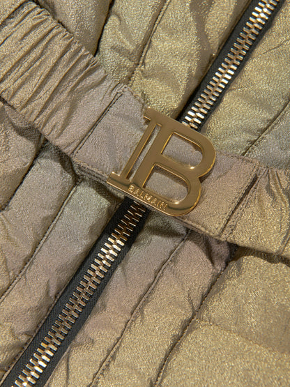 Balmain 女童金色羽绒夹克