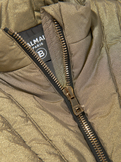 Balmain 女童金色羽绒夹克