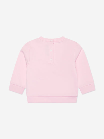 Balmain 女婴粉色徽标运动衫
