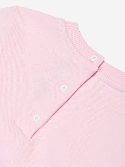 Balmain 女婴粉色徽标运动衫