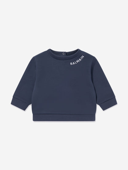Balmain Baby Logo 海军蓝运动衫