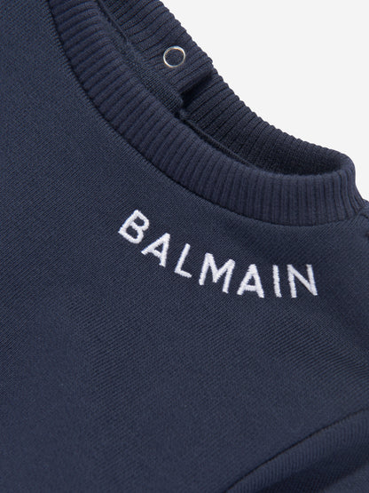 Balmain Baby Logo 海军蓝运动衫
