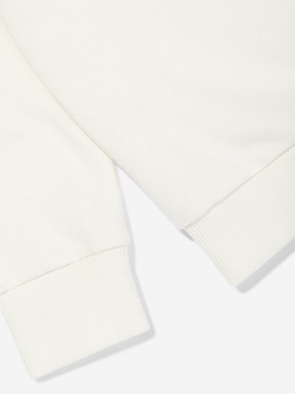 Balmain Kids 象牙色徽标运动衫