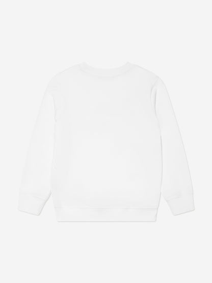 Balmain Kids Paris 白色徽标运动衫