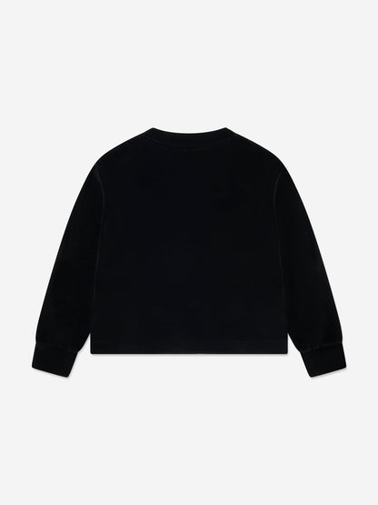 Balmain Kids Paris 徽标运动衫（黑色）