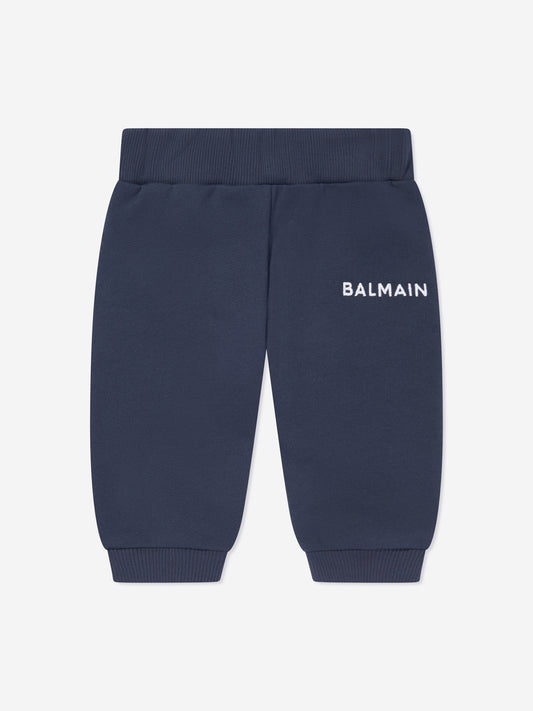 Balmain Baby Logo 海军蓝慢跑裤