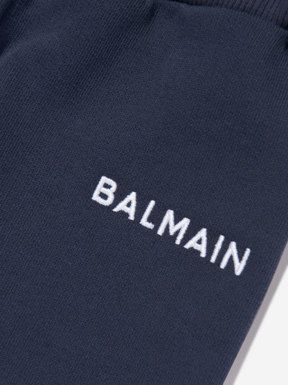 Balmain Baby Logo 海军蓝慢跑裤