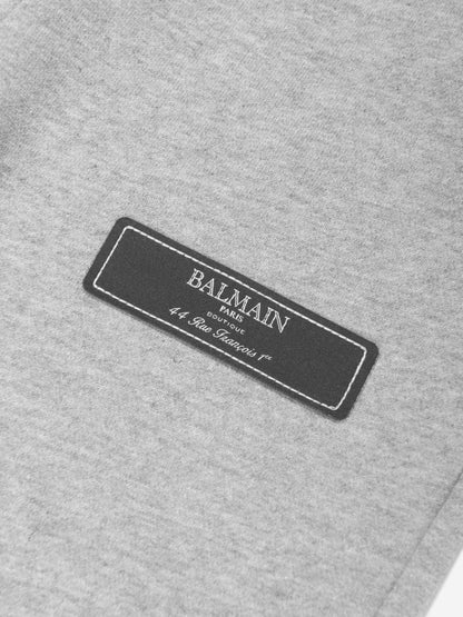 Balmain Kids Logo 慢跑裤（灰色）