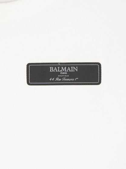 Balmain Kids 象牙色徽标 T 恤