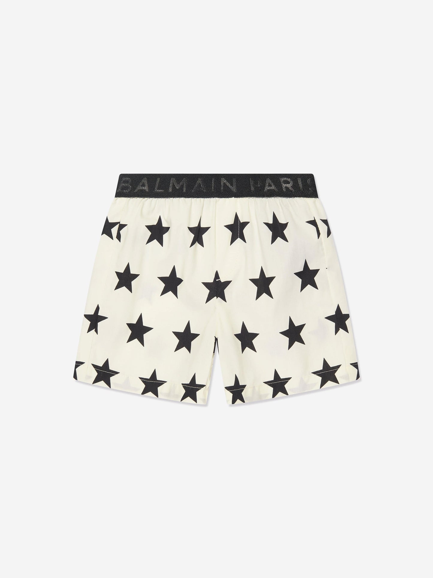 Balmain Baby Star 印花短裤（象牙色）