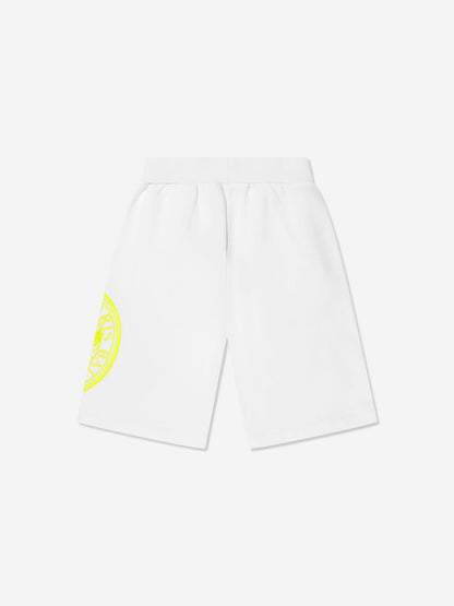 Balmain 男童白色徽标平纹短裤