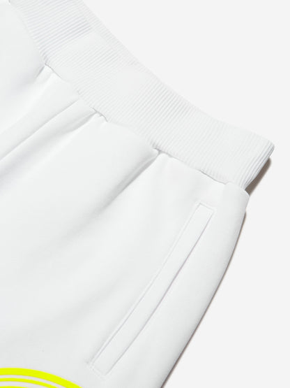 Balmain 男童白色徽标平纹短裤