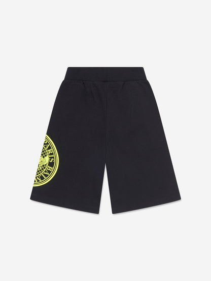 Balmain 男童黑色徽标平纹短裤