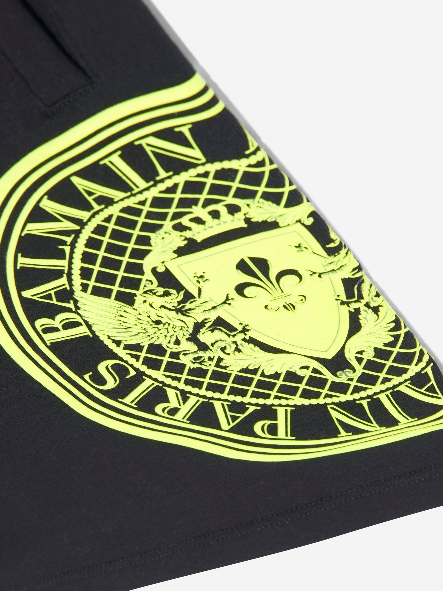 Balmain 男童黑色徽标平纹短裤