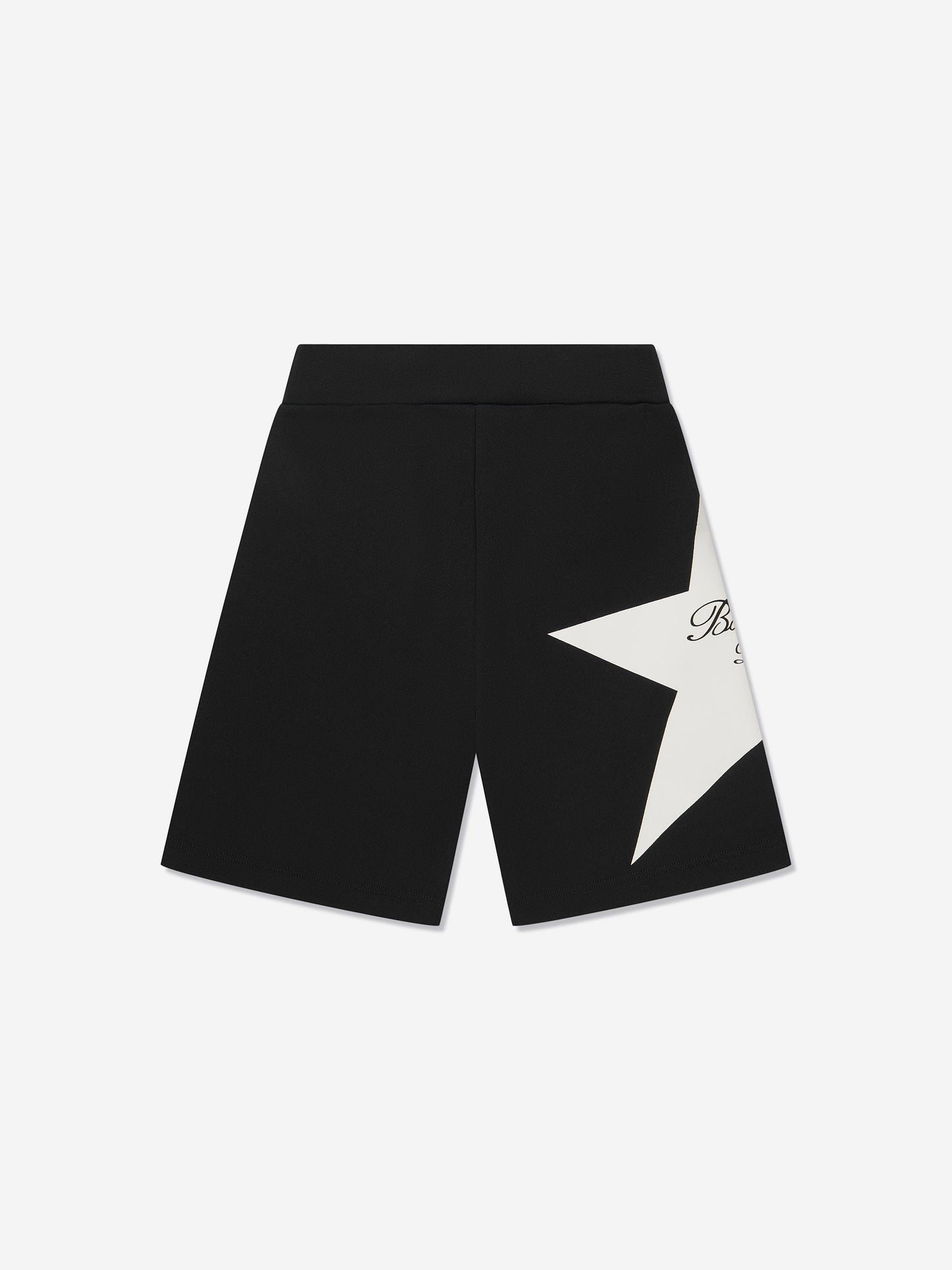 Balmain Kids Star 平纹短裤（黑色）