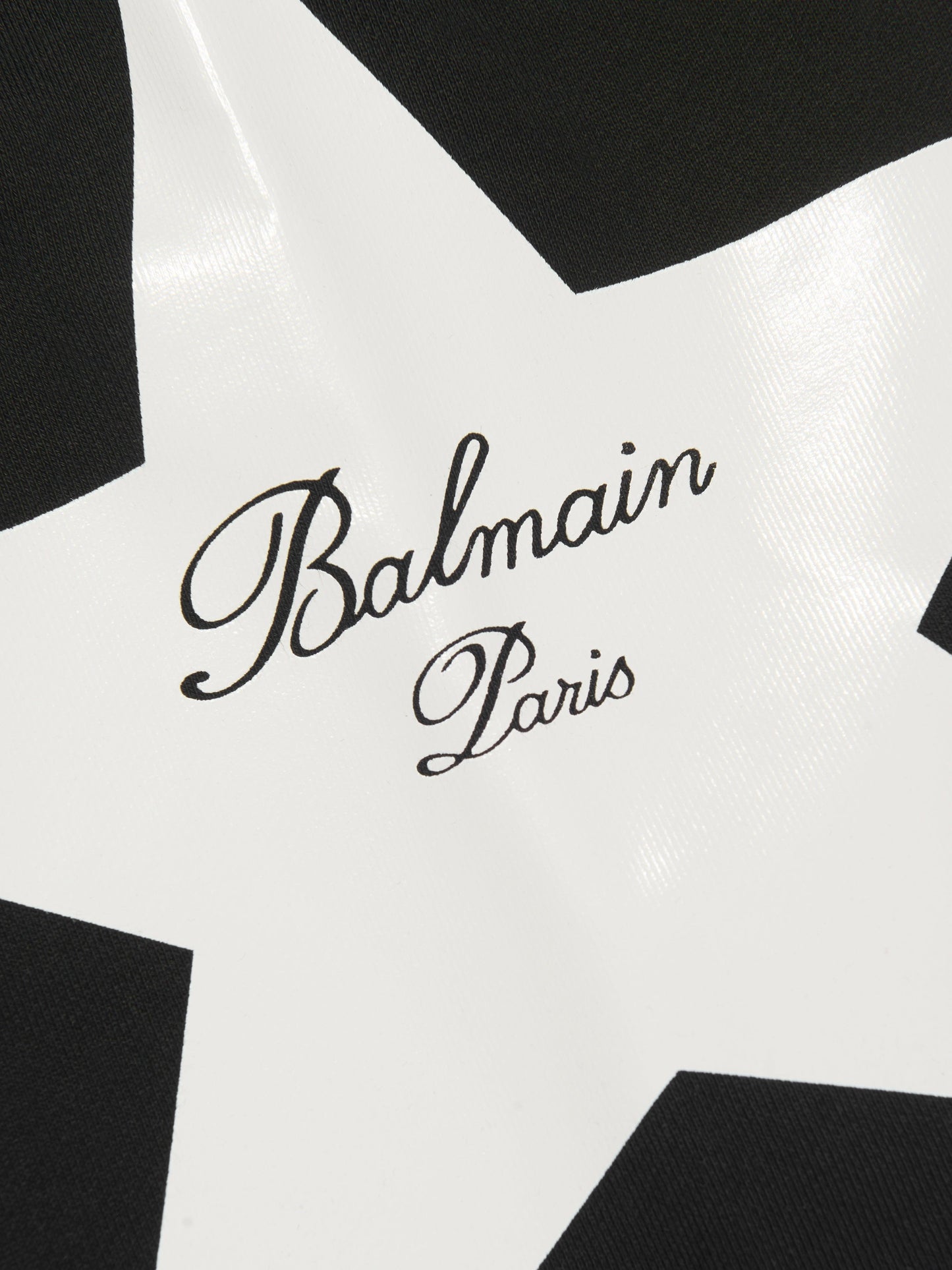 Balmain Kids Star 平纹短裤（黑色）