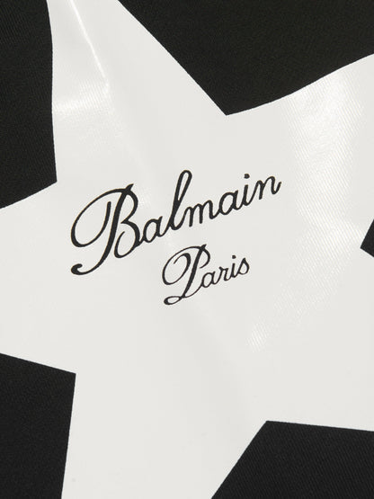 Balmain Kids Star 平纹短裤（黑色）