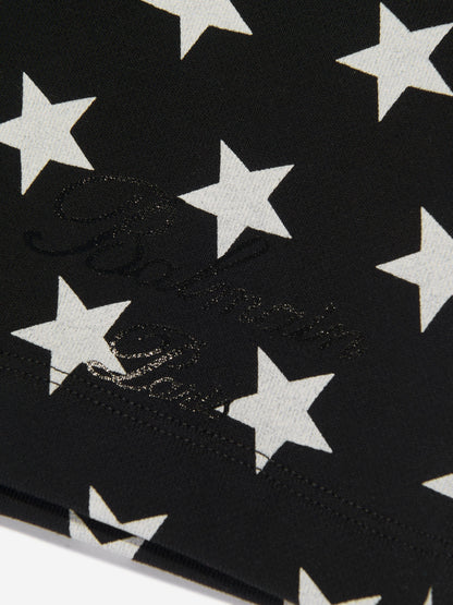 Balmain 男童星星印花平纹短裤（黑色）